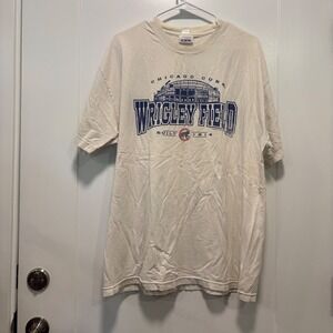 Vintage CSA Chicago Cubs Wrigley Field T Shirt Cream Mens XL Baseball Built 1914